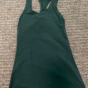 Lululemon Nulu Racerback Dark Green Tank Top